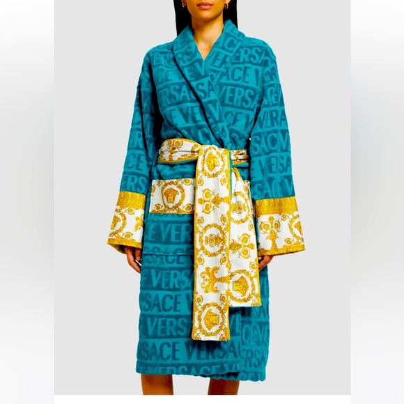 VersaceBarocco & Robe cotton bathrobe